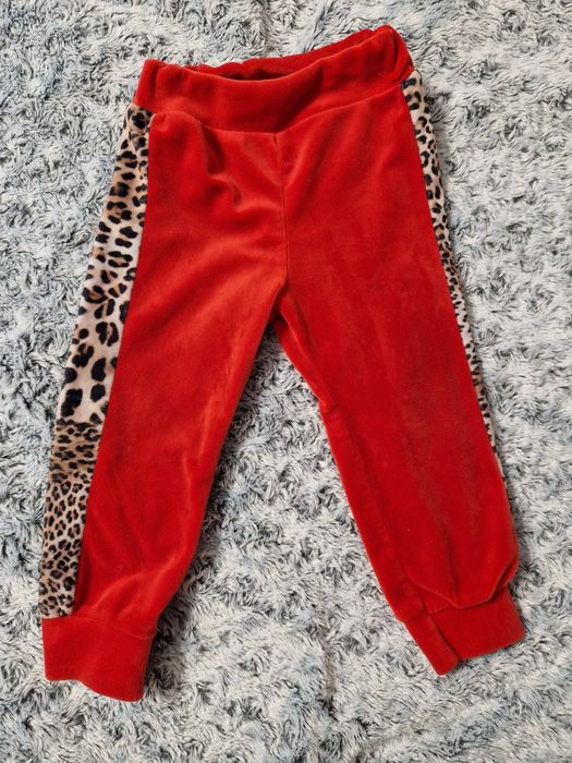 Welurowy komplet dresowy dla dziewczynki 80/86cm