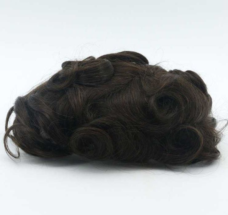 Męski topper, szwajcarski tiul + PU