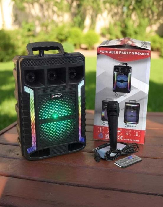Колонка портативна з караоке з підсвічуванням колонка чемодан
