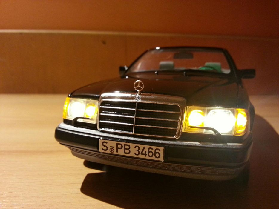 Mercdes w 124 300 ce kabriolet tunning led norev 1:18