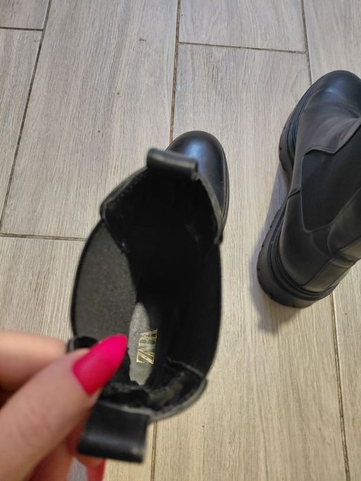 Челсі, черевики, взуття шкіряне zara