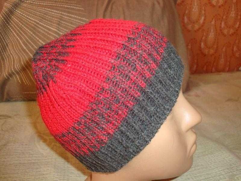 Италия шапка, шапочка спортивная, бини, бордовая серая меланж, унисекс