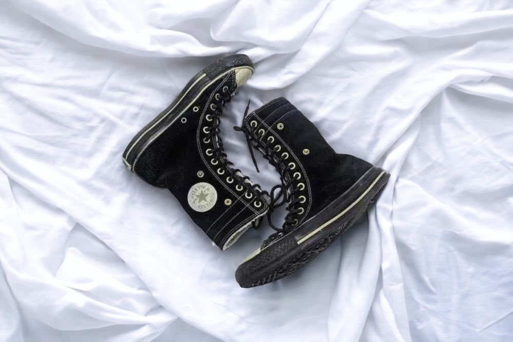 ОРИГИНАЛ! Продаются женские зимние кожаные высокие кеды "Converse".