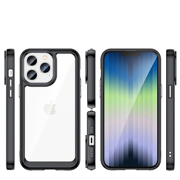 Etui Outer Braders sztywny pokrowiec z żelową ramką do iPhone 14 Pro M