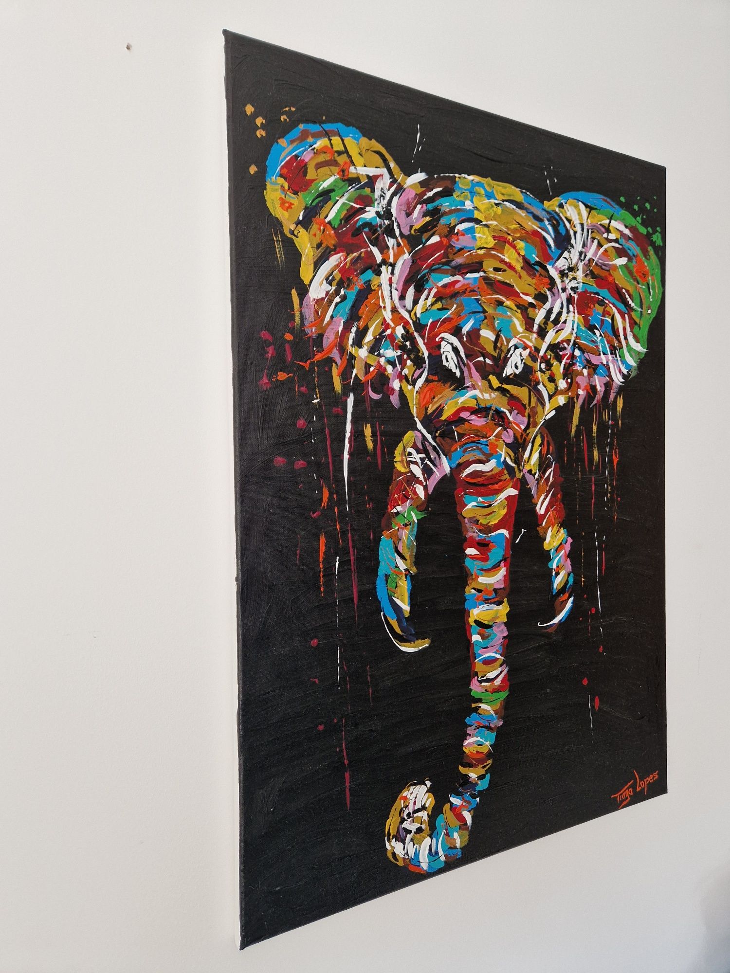 Quadro Abstracionismo Elefante 2025-17