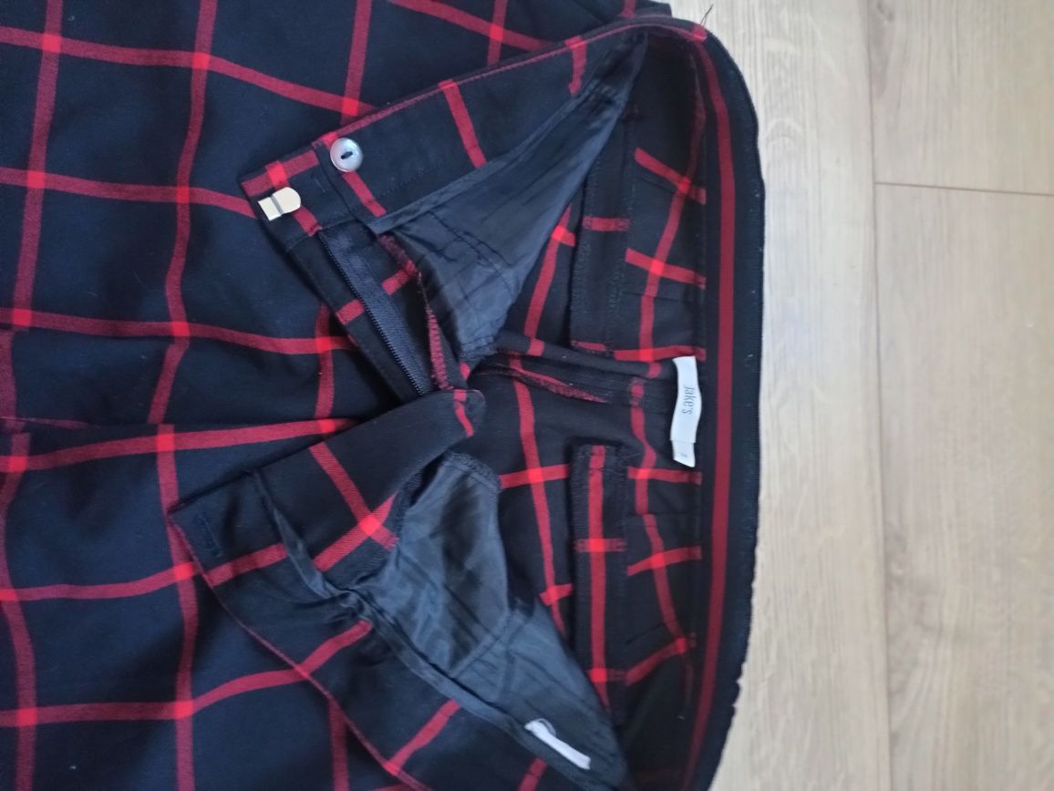Spodnie czarne w dużą kratę r. 38 Jake*s