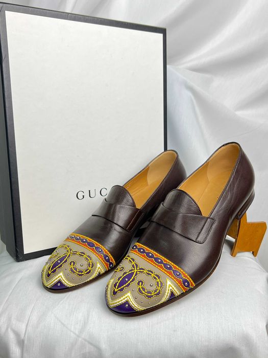 NEW GUCCI Jordaan Leather Loafer Shoes шкіряні лофери мокасіни Гуччі
