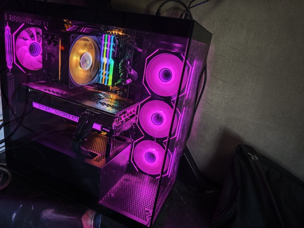 Zestaw gamingowy:Z390+RTX 3070Ti Evga+DDR4 G.Skill+2xMonitor+biurko...