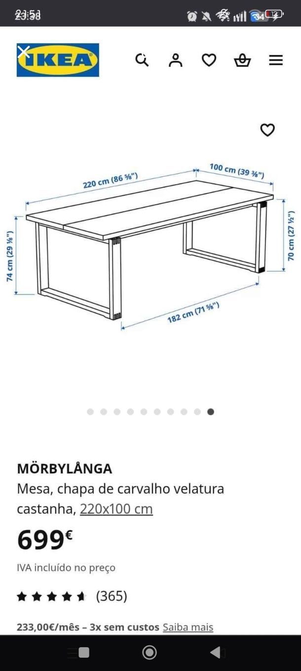 Mesa e cadeiras IKEA