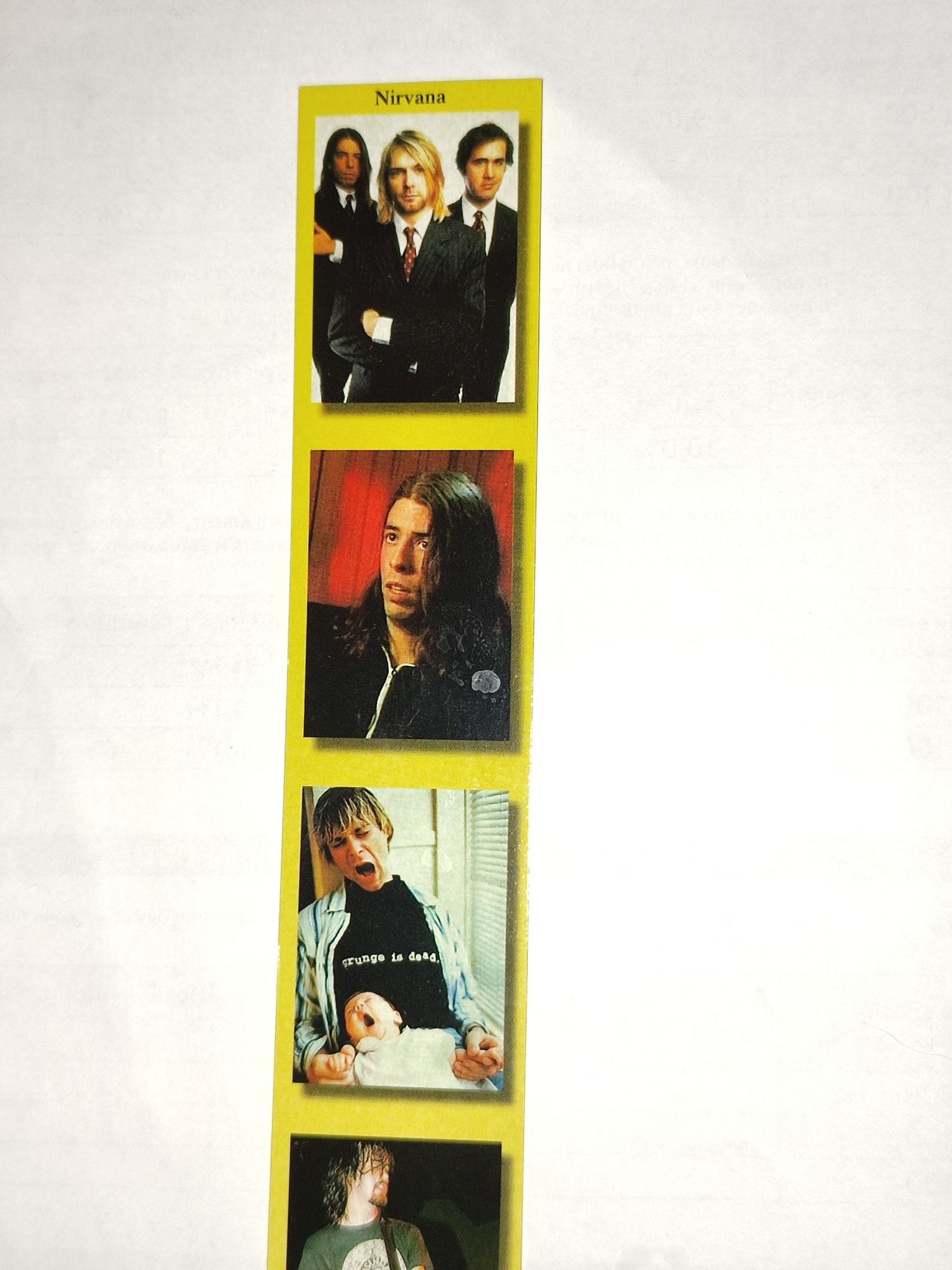 Коллекционная закладка с фото Nirvana