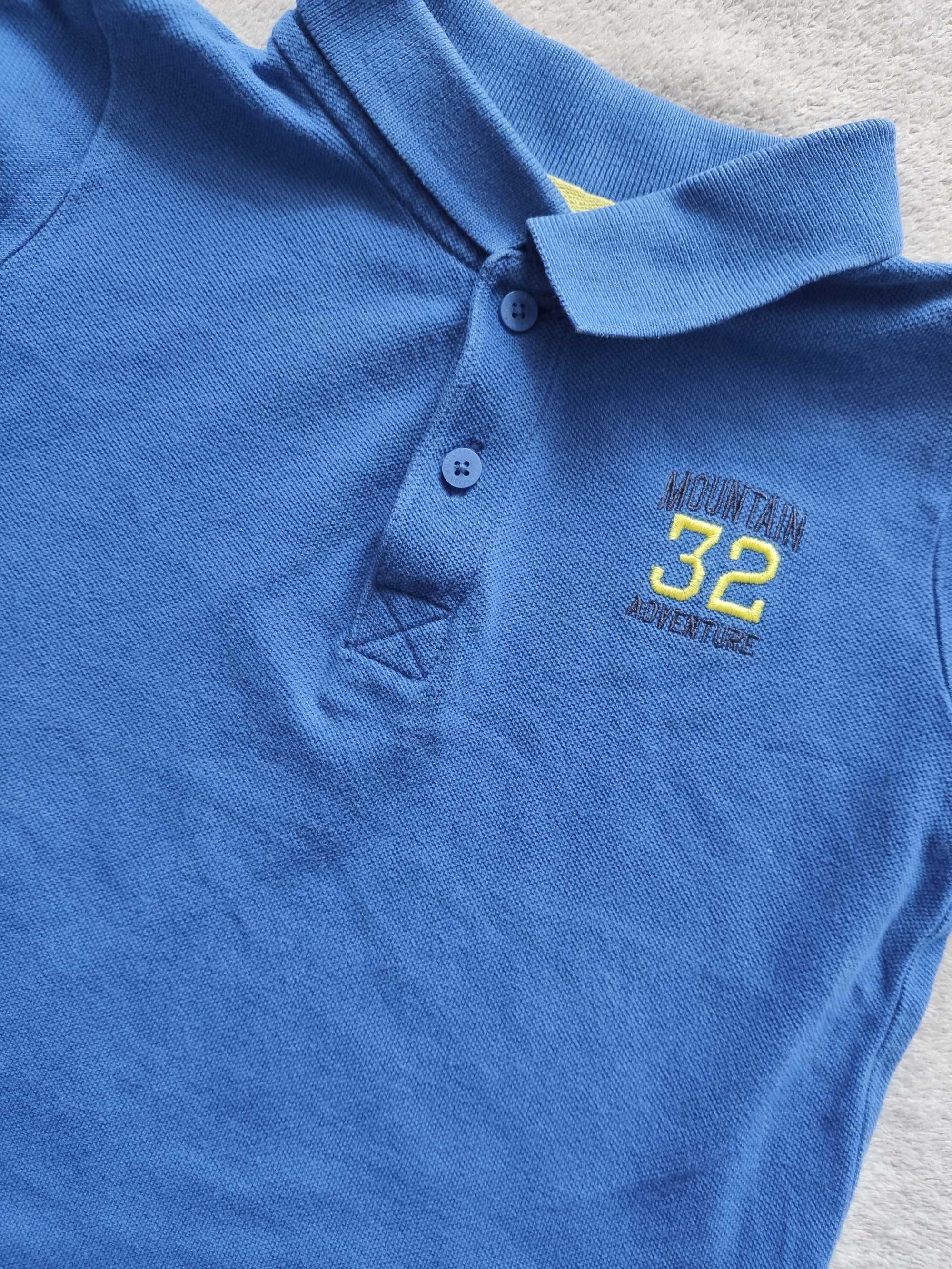 Koszulka polo 92 chłopięca niebieska