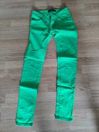 zielone spodnie jeans rozmiar xs