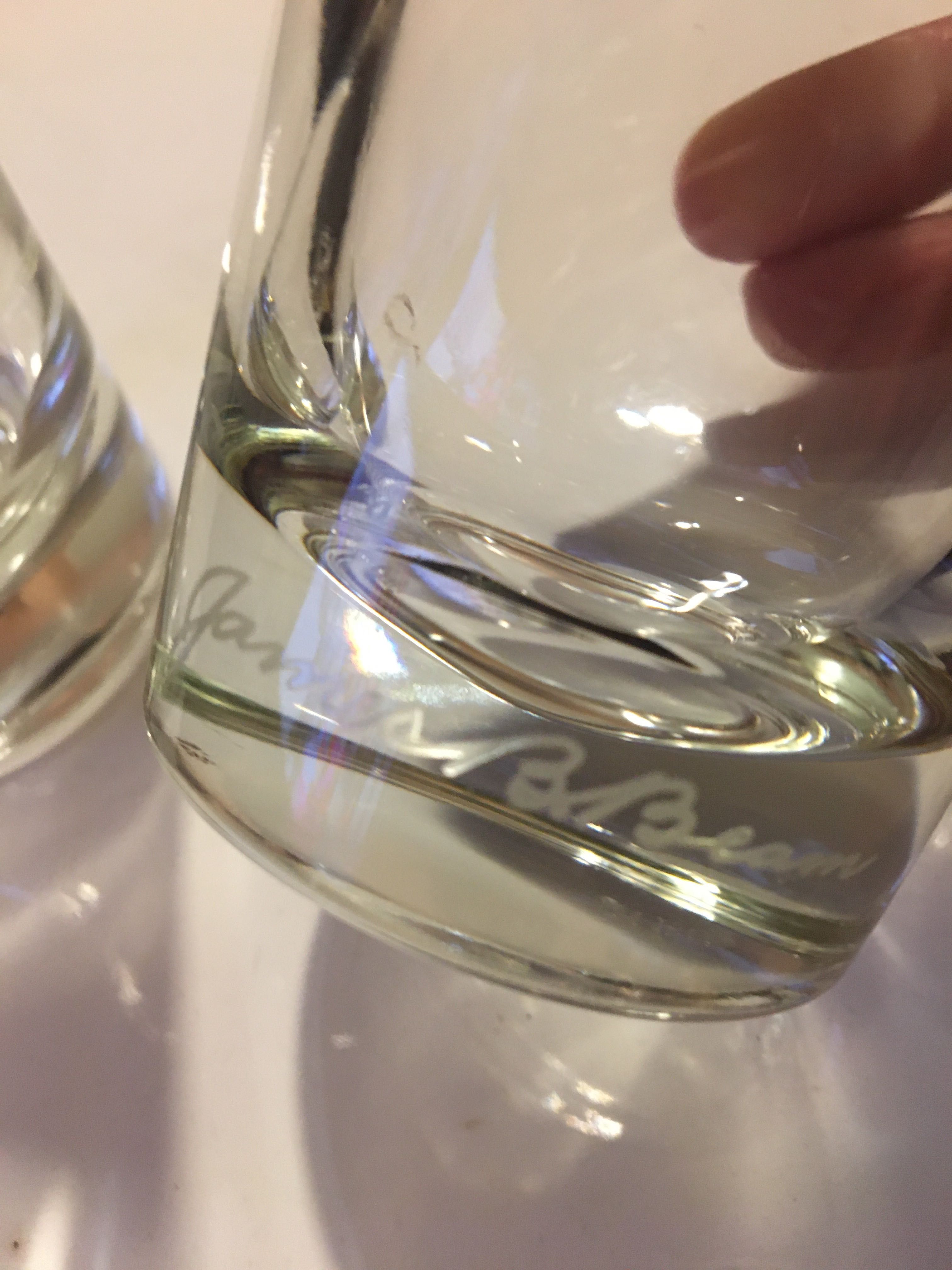 Jim Beam, 3 szt, 0,3 l, szklanki z autografem