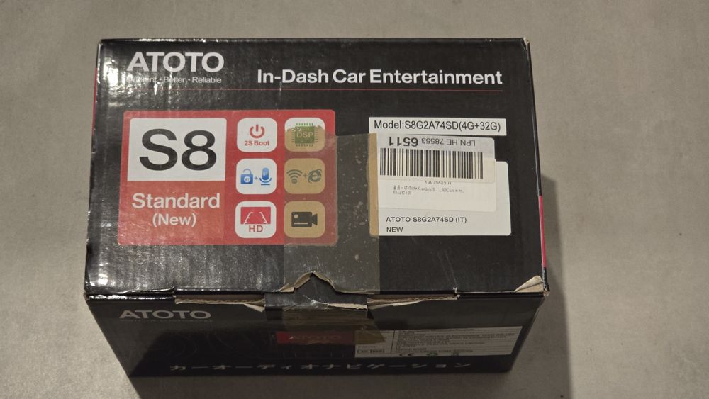 Radio samochodowe Atoto S8 Standard, 2 Generacja. + RP4-CH11 kontroler