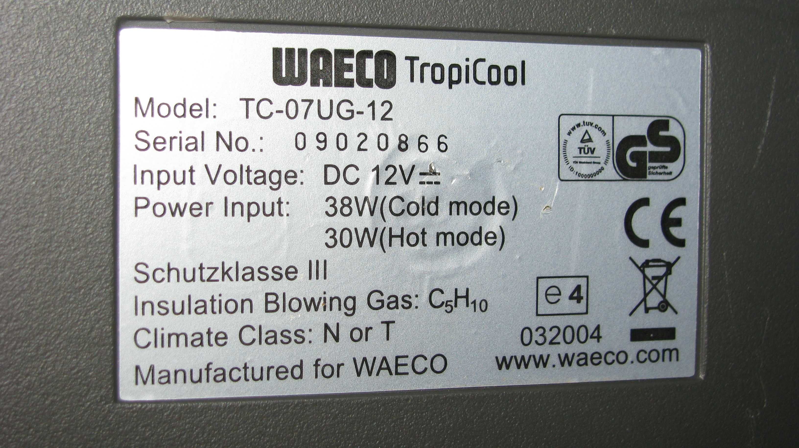 Lodówka WAECO Tropi Cool TC-07 UG-12 12V DC 38W chłodziarka