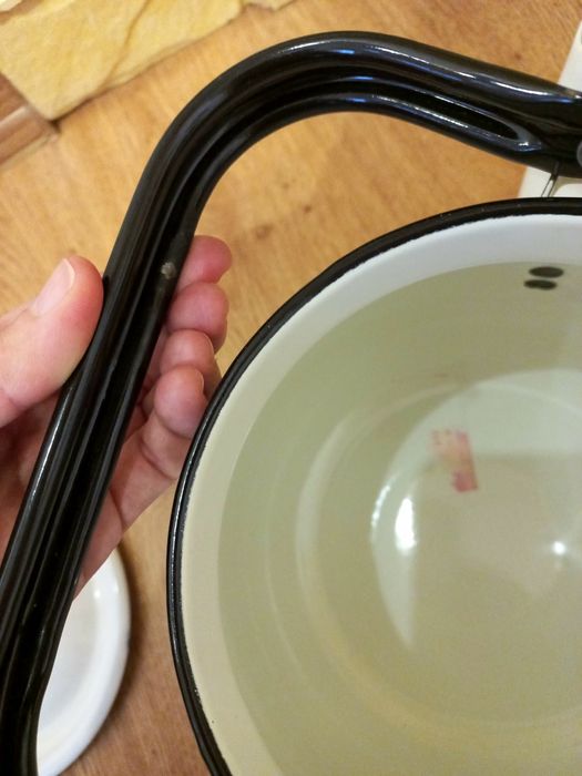 Чайник емальований новий СССР СРСР квіти листя білий емаль