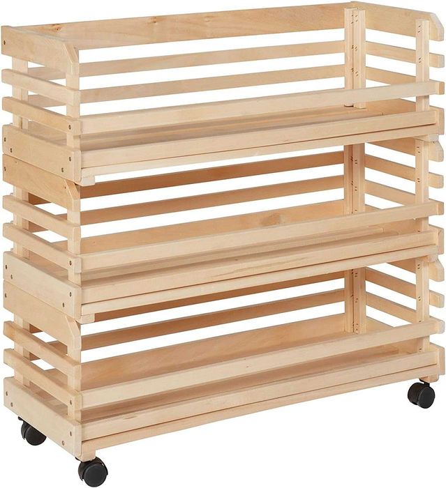 Regał Drewniany na Kółkach do Spiżarni i Kuchni Inter Link 79×30×80 cm