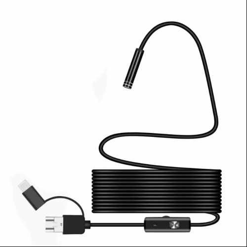 Камера эндоскоп с кабелем на 5 метров 7 мм USB/micro USB/ Type-C
