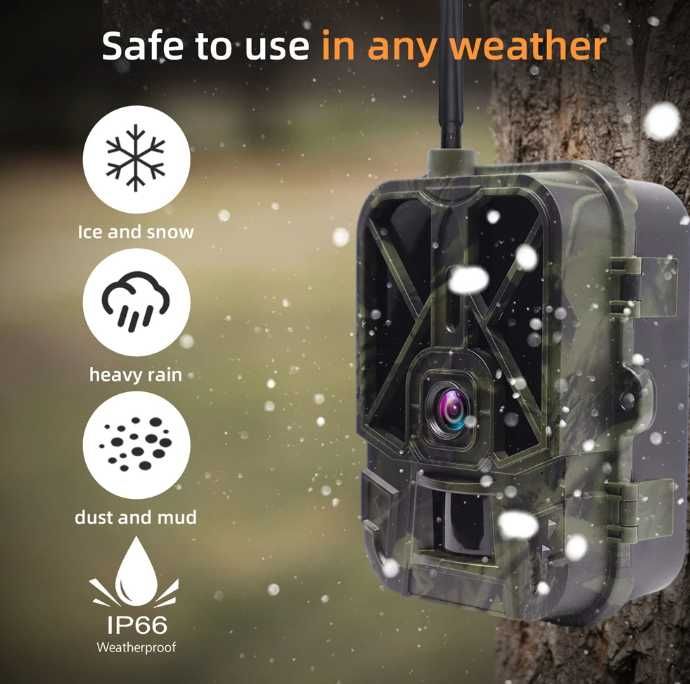 Fotopułapka Suntek HC940 Pro 4K 4G LTE Akumulator, podgląd na żywo 24h