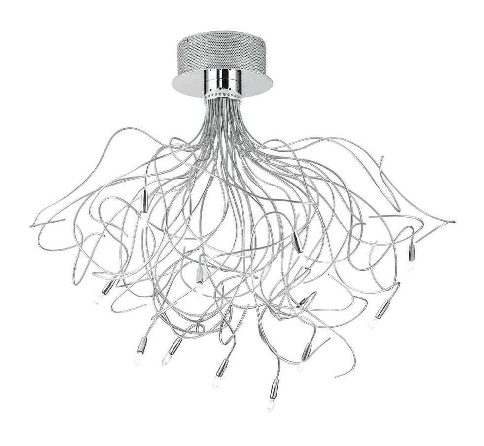 Nowoczesna, duża lampa wisząca medusa chrom