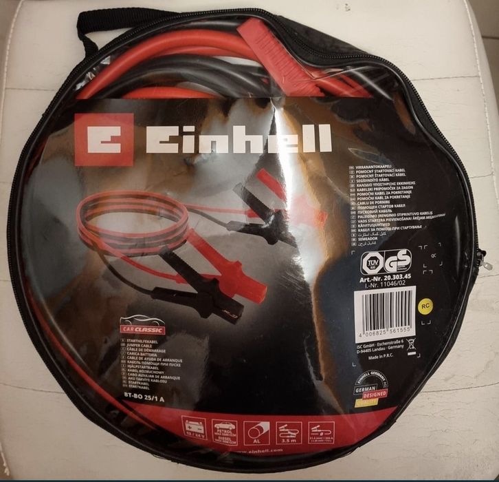 Nowe Kable rozruchowe Einhell Bt-bo25/1a długość 3,5 m