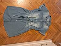 Sukienka jeansowa, dżinsowa, z paskiem r. 40 (L)