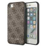 Etui Guess 4G Metal Gold Logo na iPhone SE 2022 / 2020 / 7 / 8 - brązo