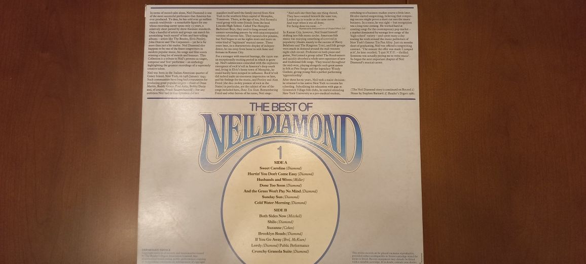 Discos vinil - The Best Off Neil Diamond