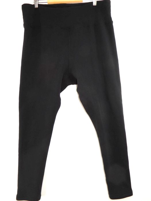 Getry legginsy ocieplane prążkowane czarne bawełna 54 7XL