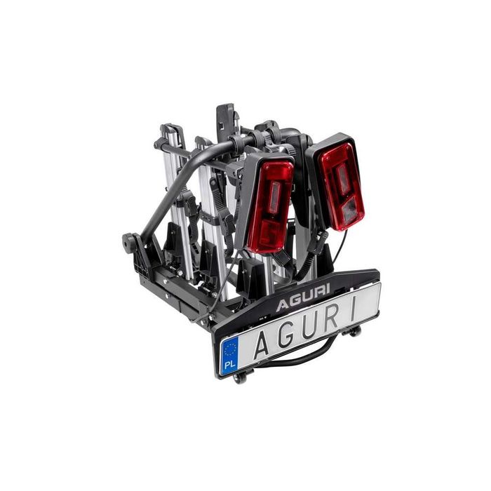 Bagażnik Platforma Rowerowa Aguri Krab 3 Srebrna  Składana Nowość