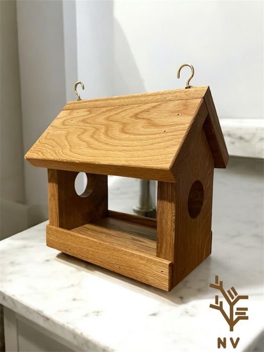 Годівничка для птахів дубова  «Лісова хатинка»