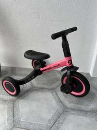 Дитячий триколісний велосипед (біговел) рожевий Colibro TREMIX 4в1