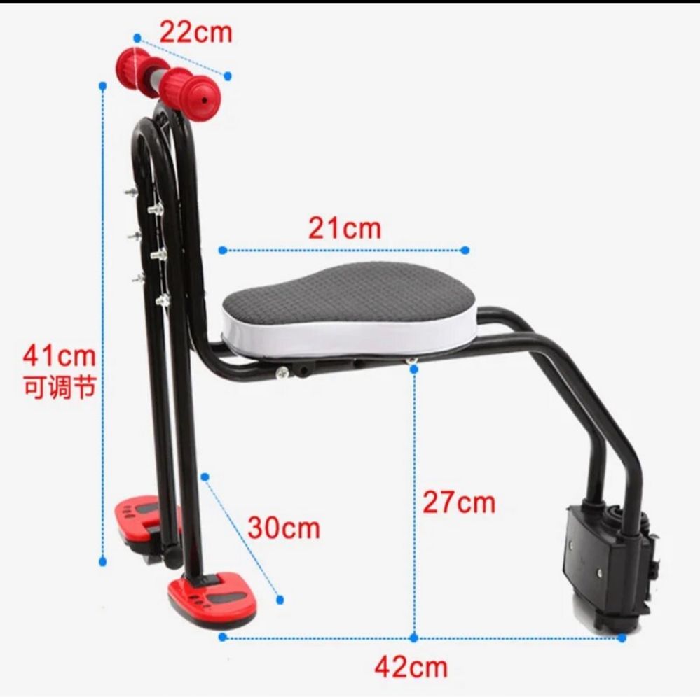 Assento frontal criança para bicicleta