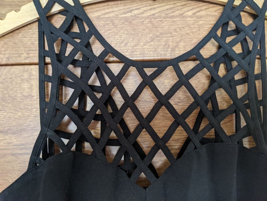 Czarna sukienka letnia, roz.38 H&M