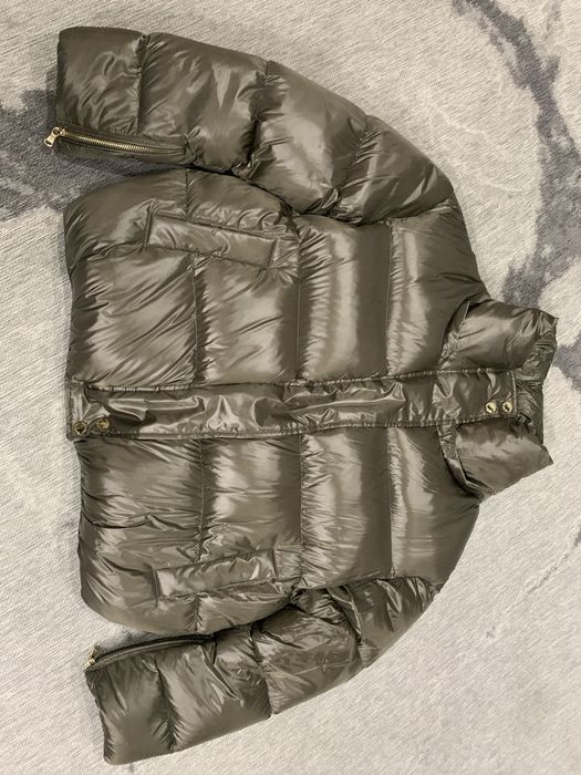 Kurtka puchowa Patrizia Pepe oliwkowy połysk rozm.44