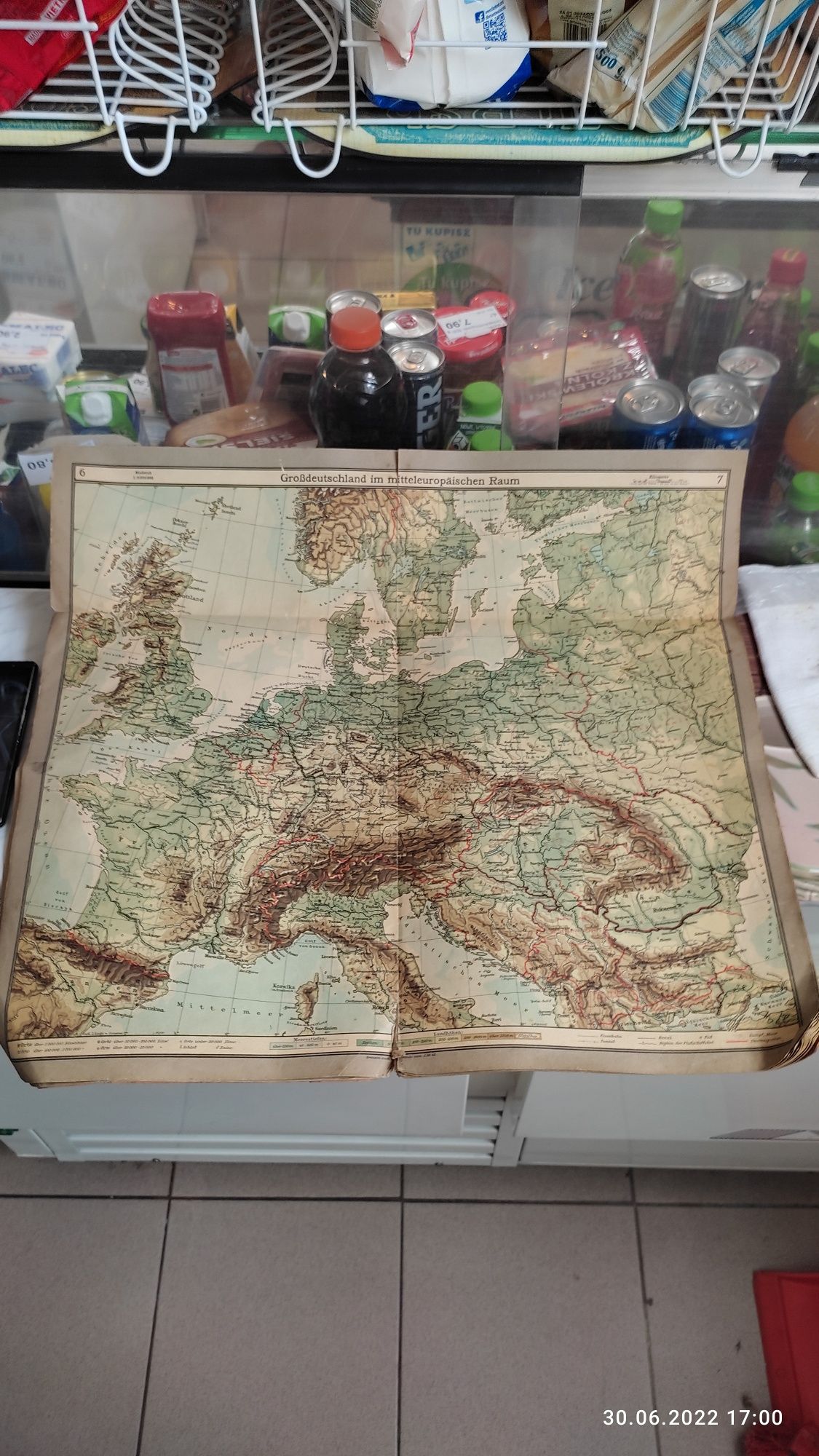 Historyczny atlas geograficzny Świat ,z Niemiec Berlin 1942