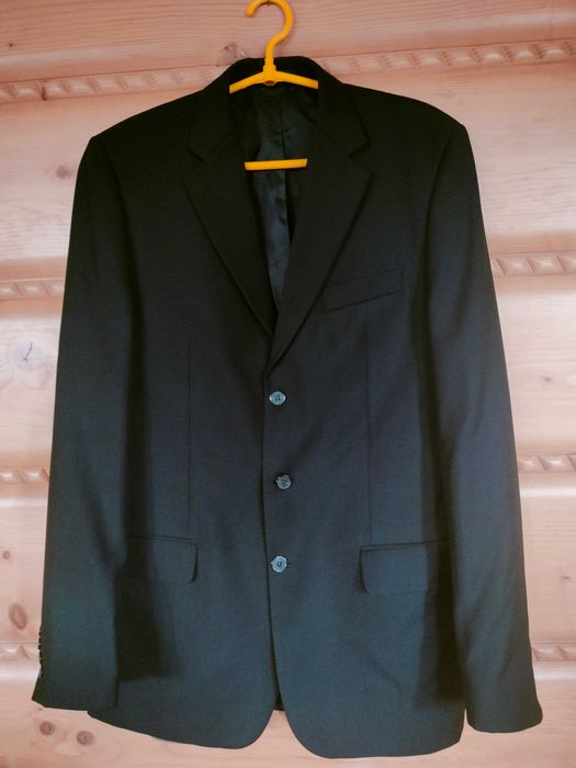 Komplet czarny garnitur kamizelka spodnie