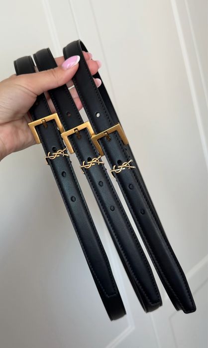 Pasek ysl 2 cm czarny