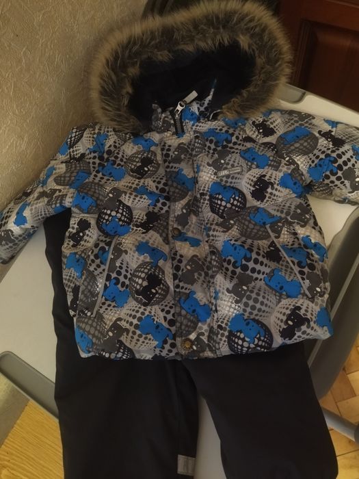 Зимовий комплект, комбінезон, зимовий одяг на хлопчика Lenne 80см