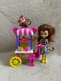 Lalka enchantimals małpka z wózkiem