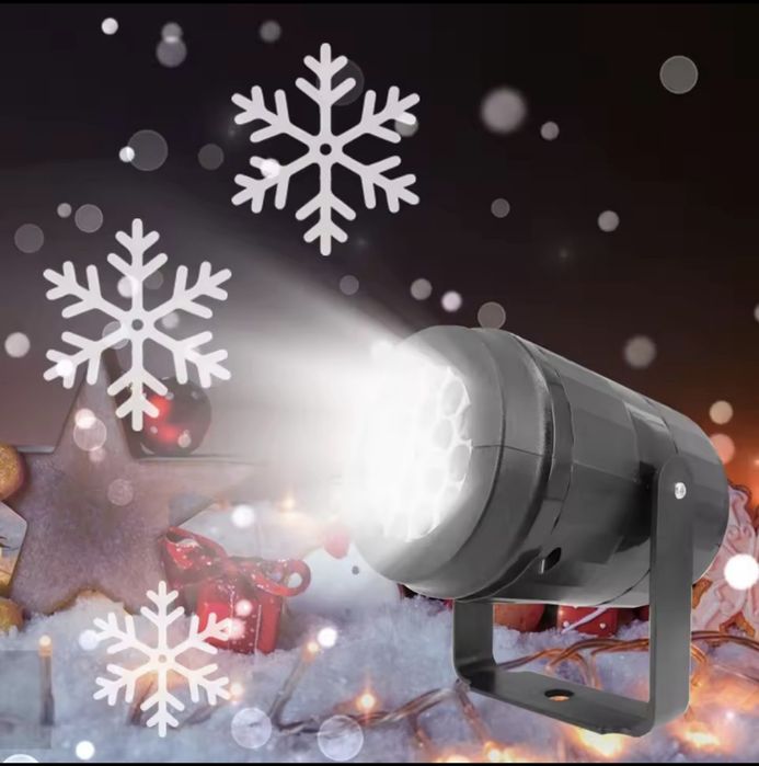 Projektor LED płatki śniegu