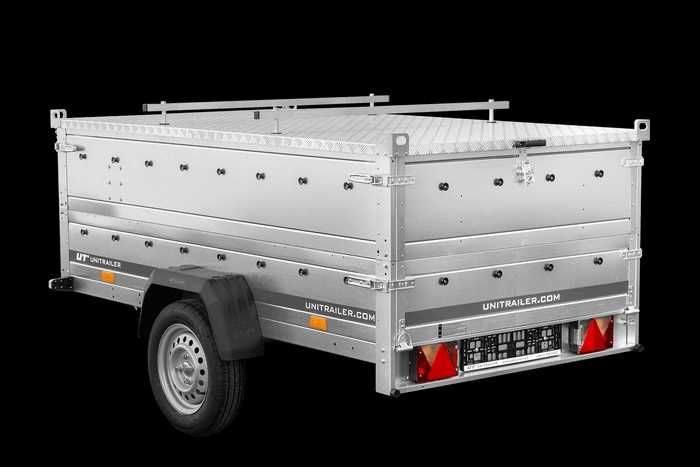 Przyczepka 230x125 UNITRAILER GARDEN 230 KIPP z burtami BIS i pokrywą