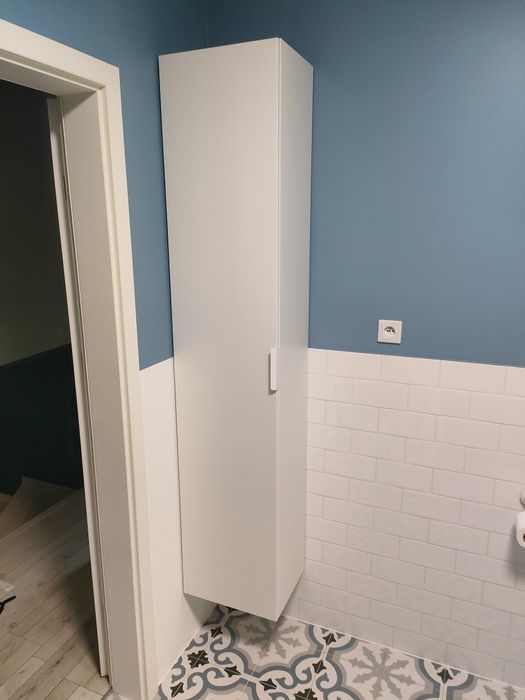 IKEA GODMORGON Szafka łazienkowa wysoka, biały mat, 40x32x192 cm