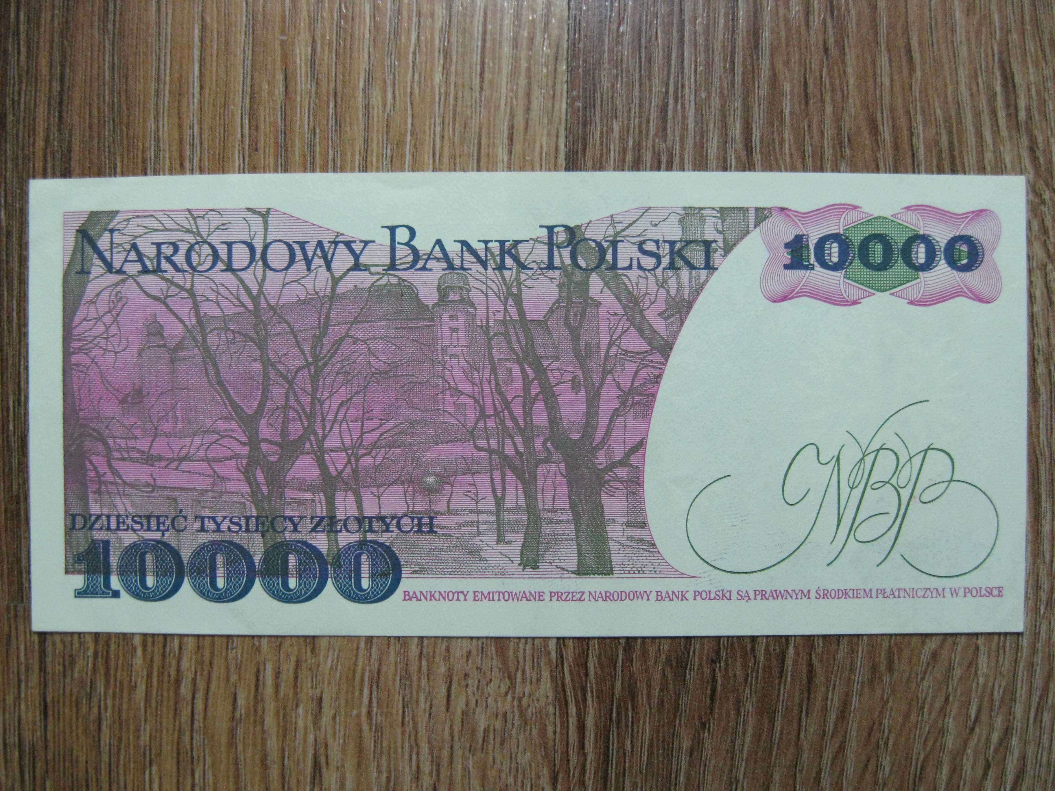 Banknot PRL 10000 złotych 1988 rok seria DE Stanisław Wyspiański