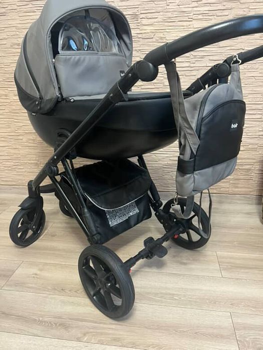 Детская коляска 2 в 1 Bair серая