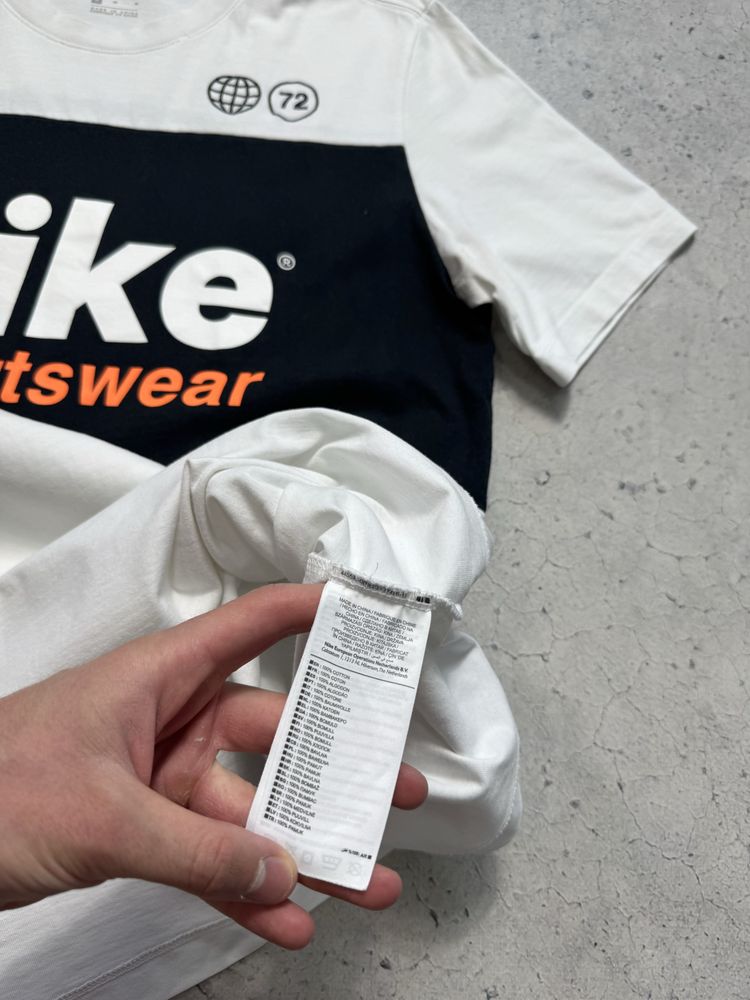 Мужская Футболка Nike Big Swoosh Оригинал Идеал Размер S-M Drill Swoos