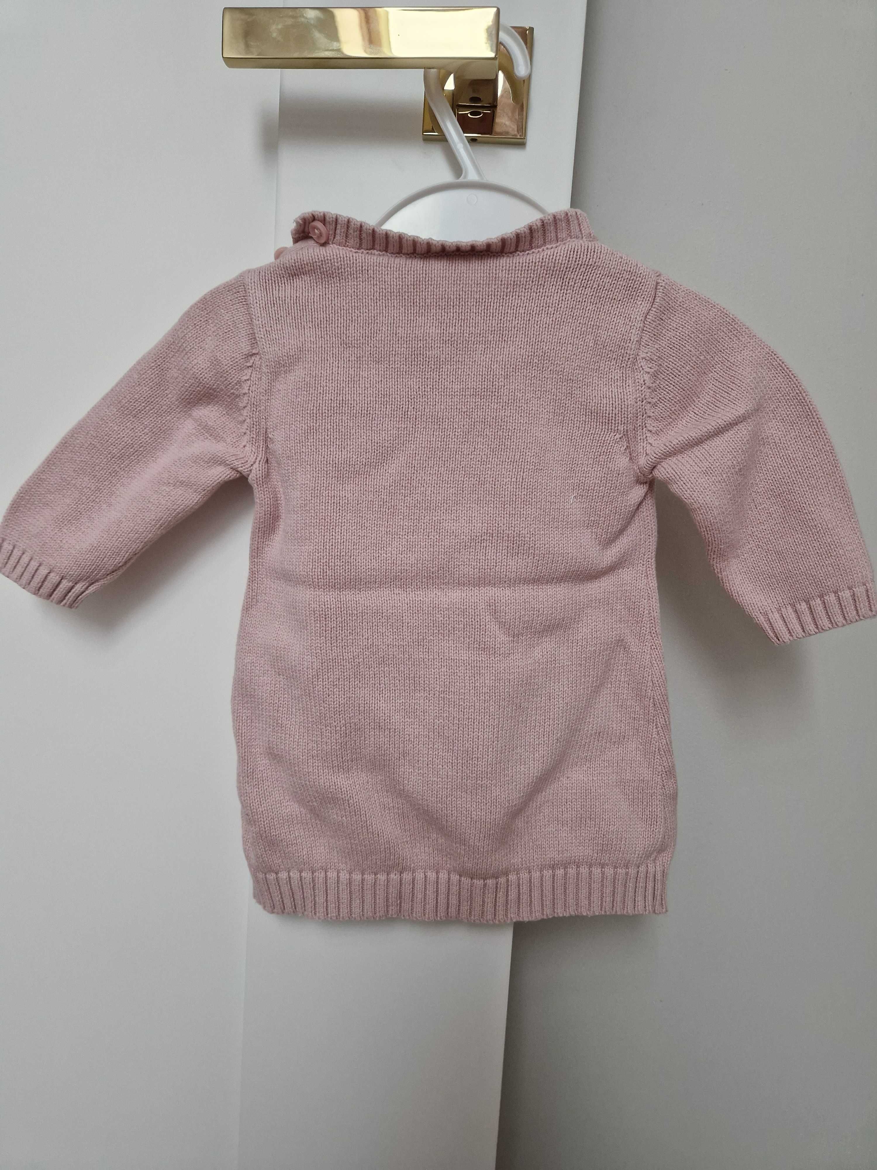 Sliczny rozowy sweterek, tunika M&S 62