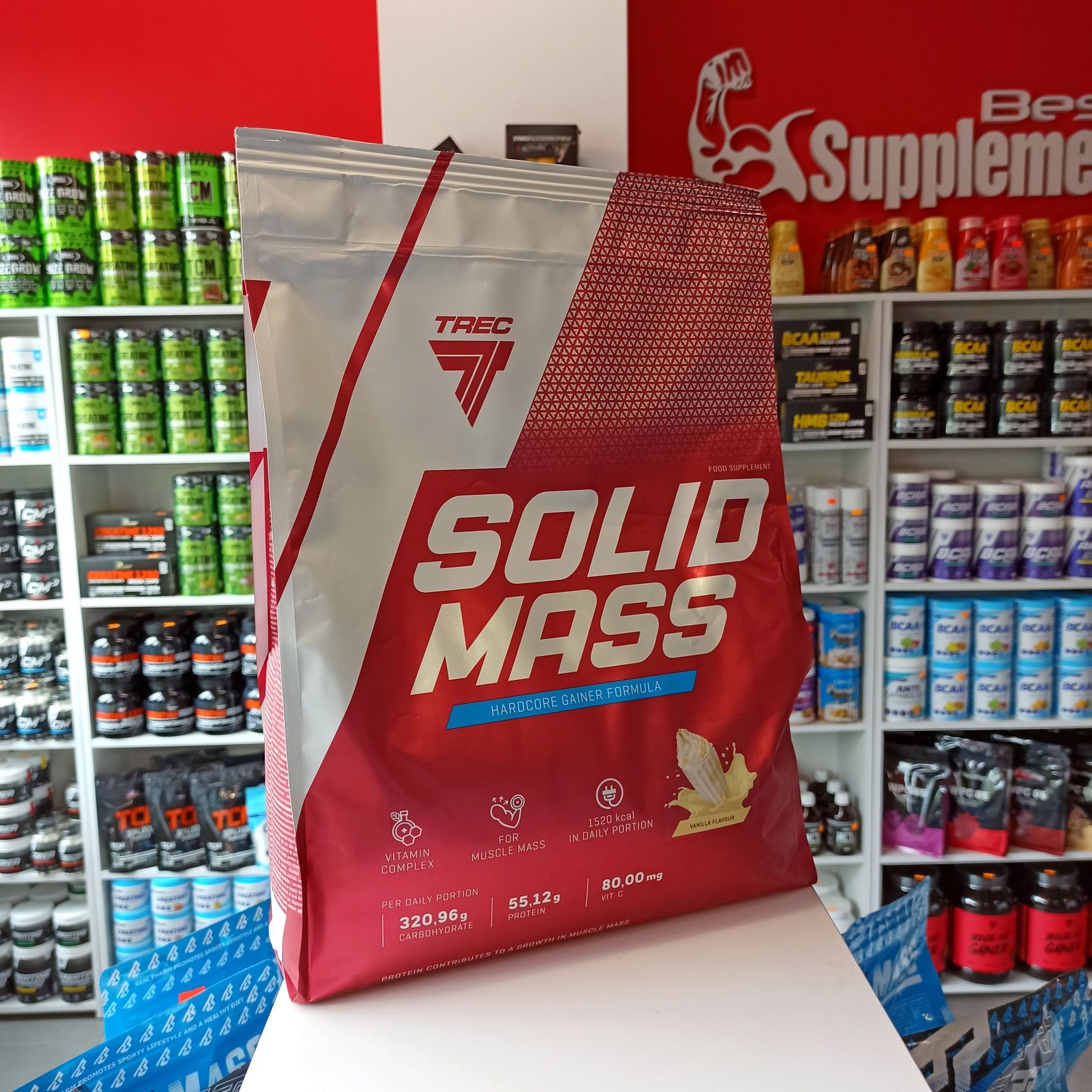 TREC Solid Mass 3000g Gainer Odżywka Na Mase Waniliowa