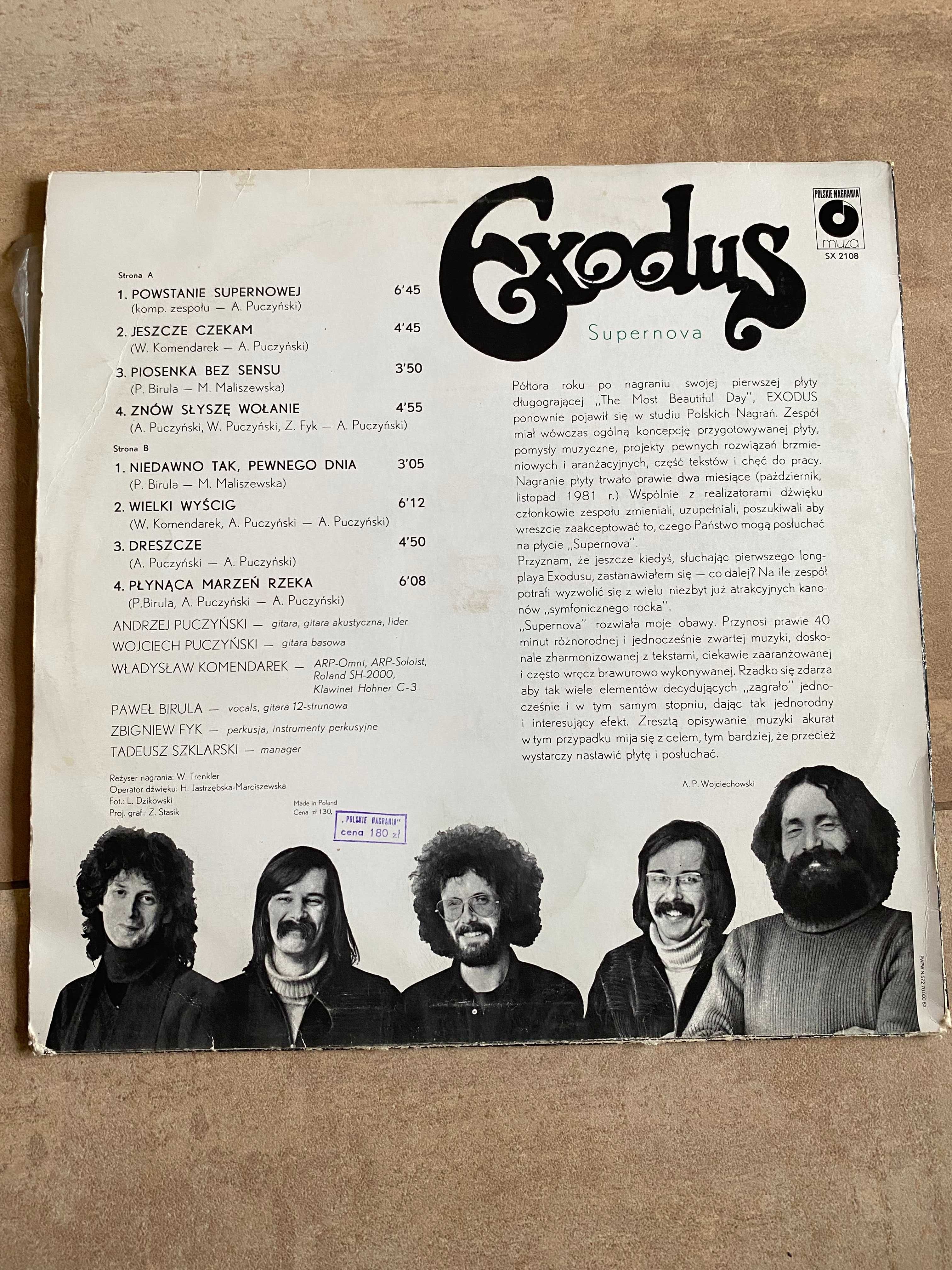 płyta winylowa zespołu Exodus "Supernova"