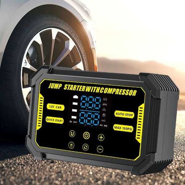 Пуско-зарядний пристрій з компресором Jump Starter A27 1500А/ 22200mWh